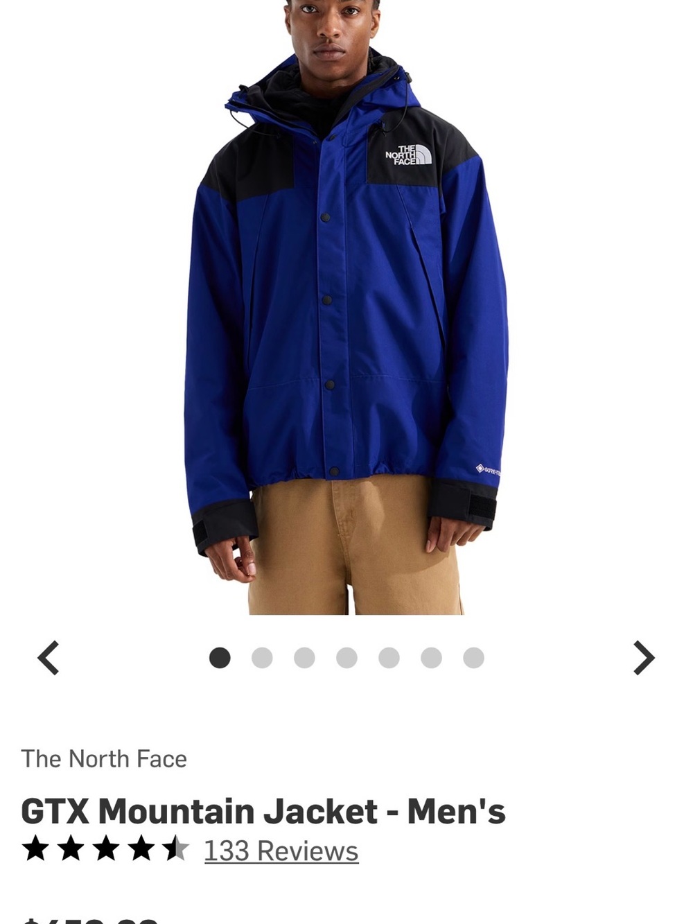 The North Face Men's GTX Mountain Jacket - Royal Blue & Black GoreTex